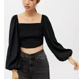 Urban Outfitters Claudia Top Blouse In Black